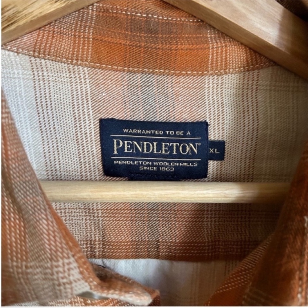 Pre-loved Pendleton Men’s Plaid Beach Shack Cotton Shirt size XL - Picture 7 of 8